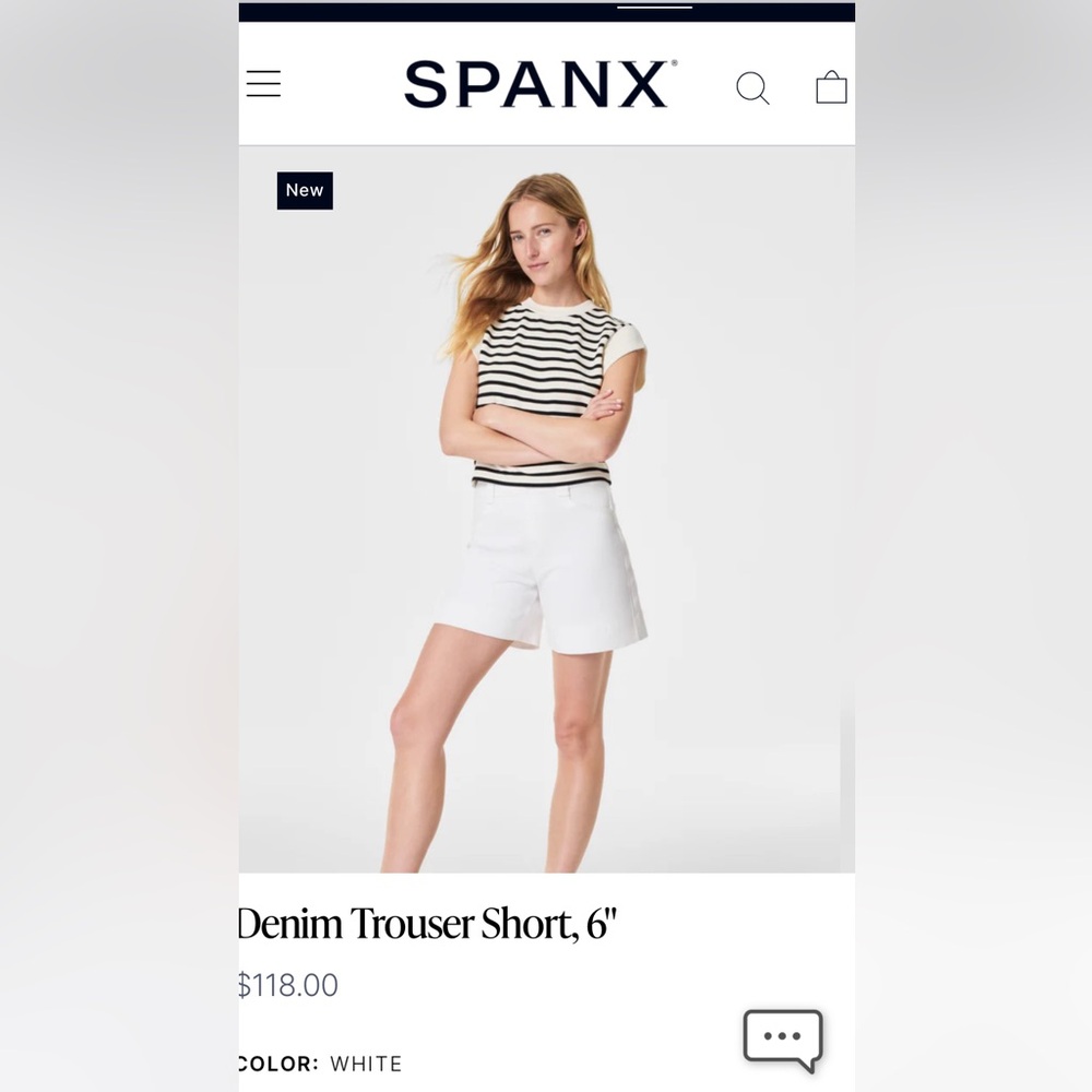 SPANX denim shorts white - size XL